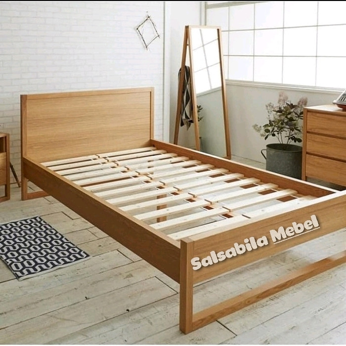 Dipan Kayu Mahoni minimalis ukuran 120x200cm