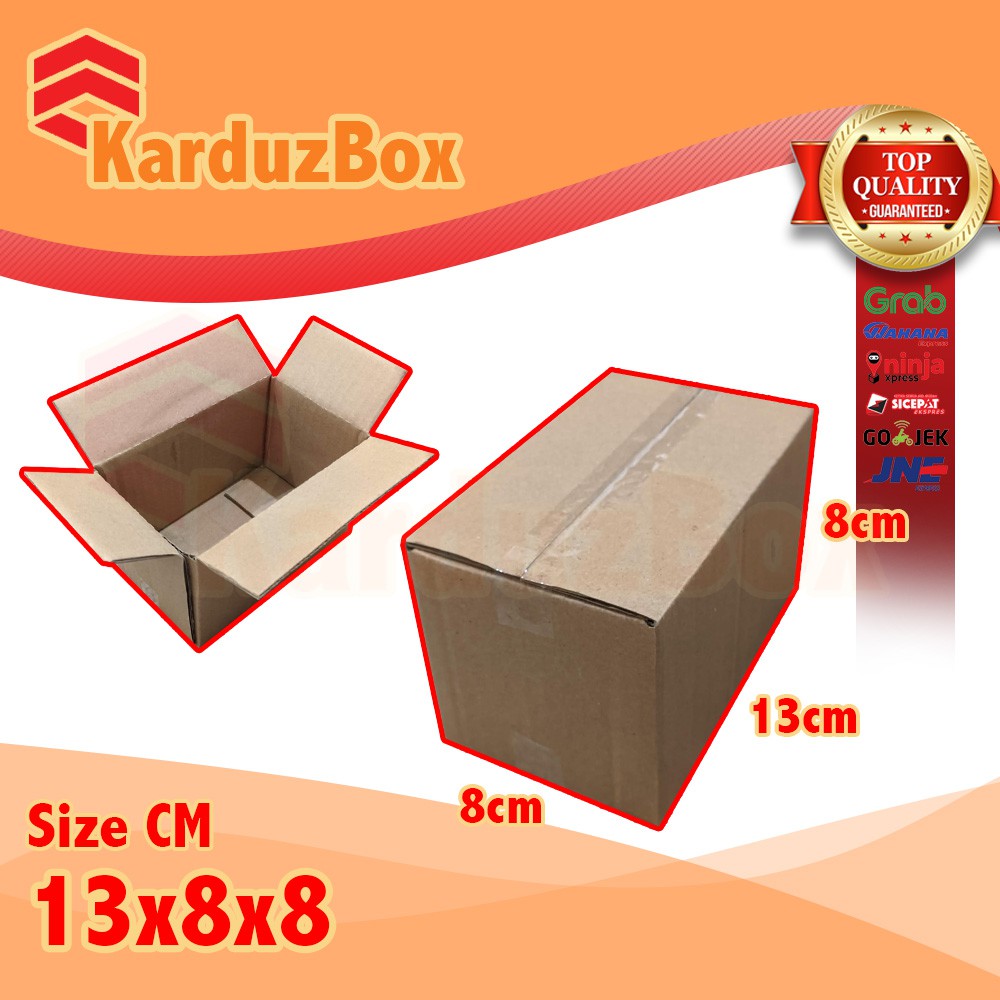 

13x8x8 kardus box packaging POLOS BARU