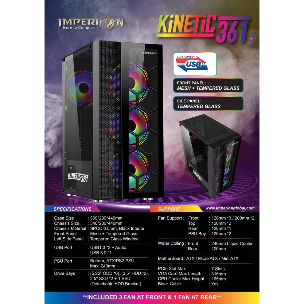 CASING GAMING IMPERION KINETIC 361