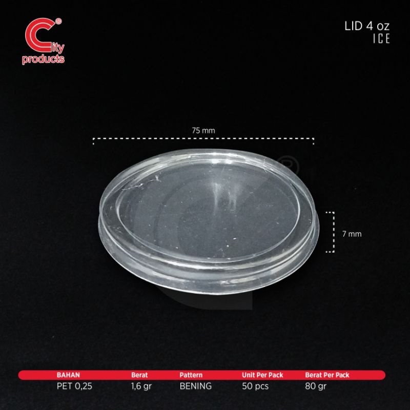Tutup Cup Ice Cream 4 oz / Lid Cup 4 oz Ice Cream