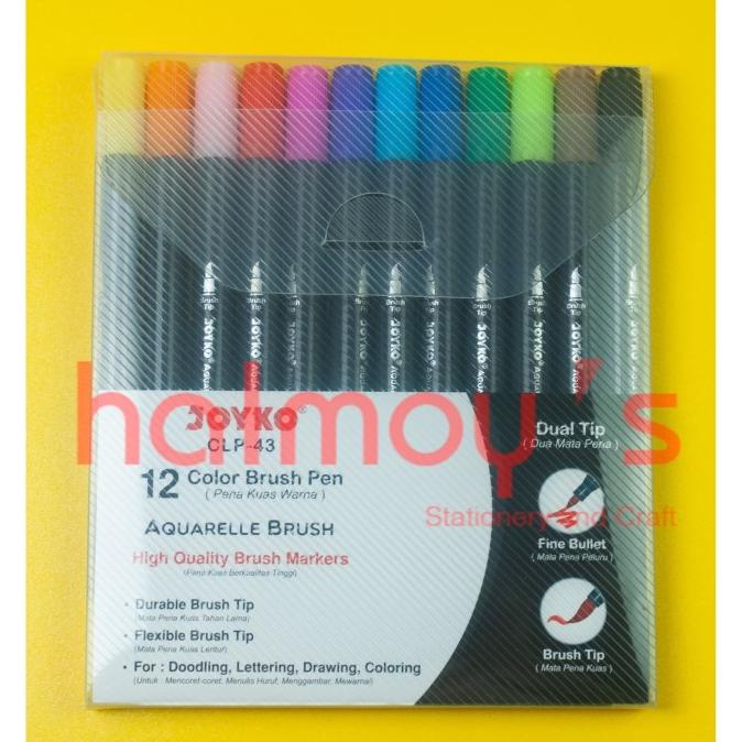 

[[COD]] SPIDOL BRUSH PEN / PENA KUAS WARNA JOYKO CLP 43 12 WARNA PROMO Kode 612