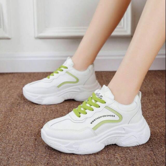 Xthetic INFASHION SPNS 51 Sepatu Sneakers Wanita Putih Import 2022 - Sepatu Sneakers Snekers Snakers