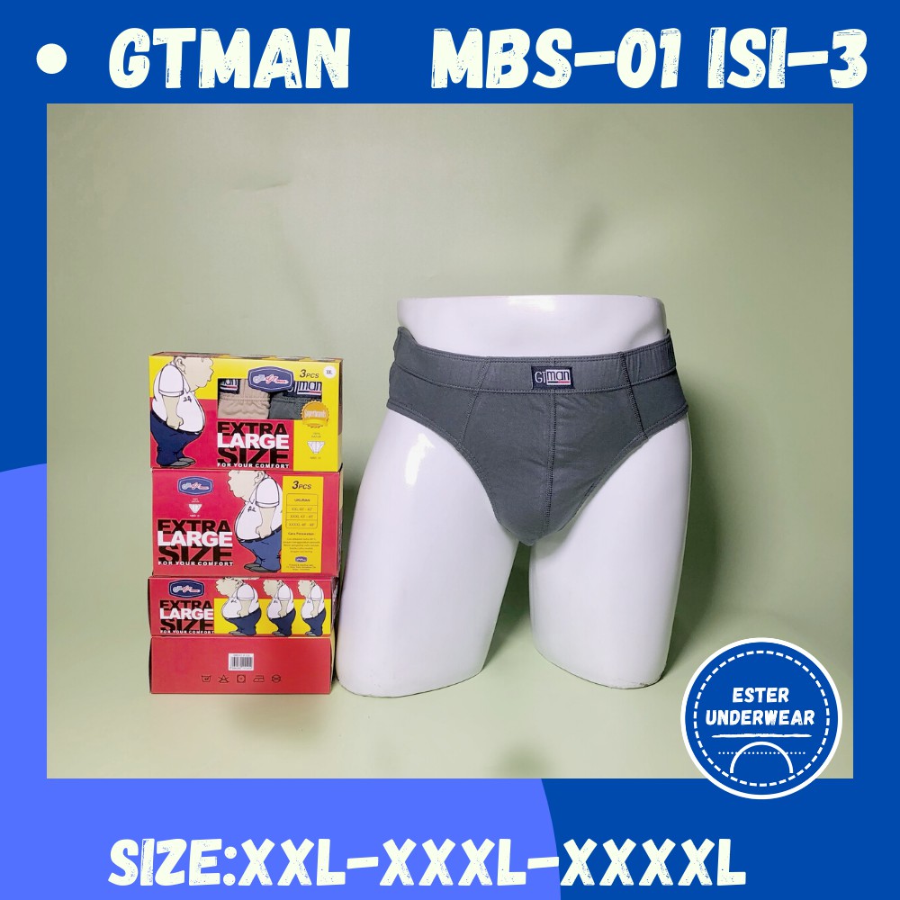 Celana Dalam Pria Gtman  BIG SIZE MBS 01 ISI 3 PCS