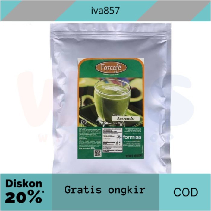 

PROMO Forcafe Avocado Flavour Drink Powder Bubble Boba 800g GRATIS ONGKIR