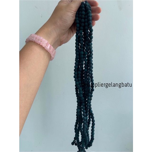 renceng BLUE NAVY lava stone BIRU 8mm batu akik merapi larva DIFFUSER