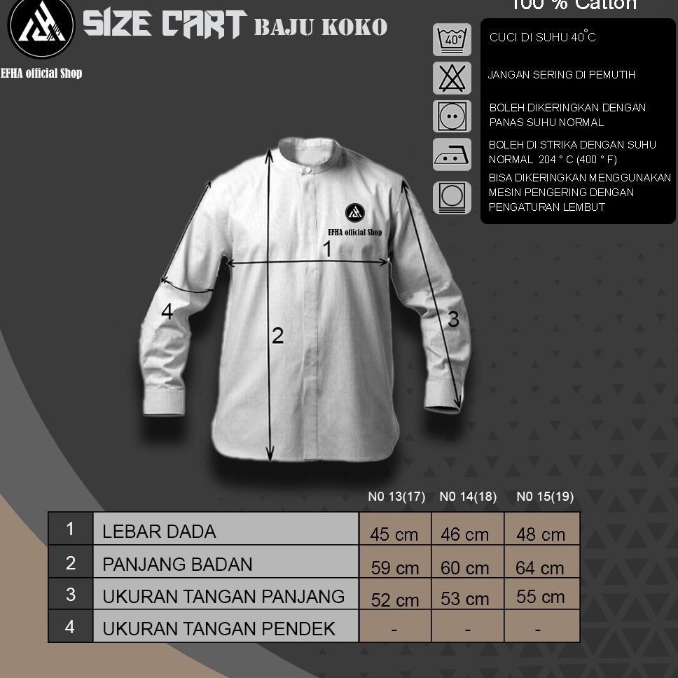 - baju koko anak sd-smp/ baju koko anak lengan panjang usia 8 - 15 tahun/ baju koko anak warna Cokla