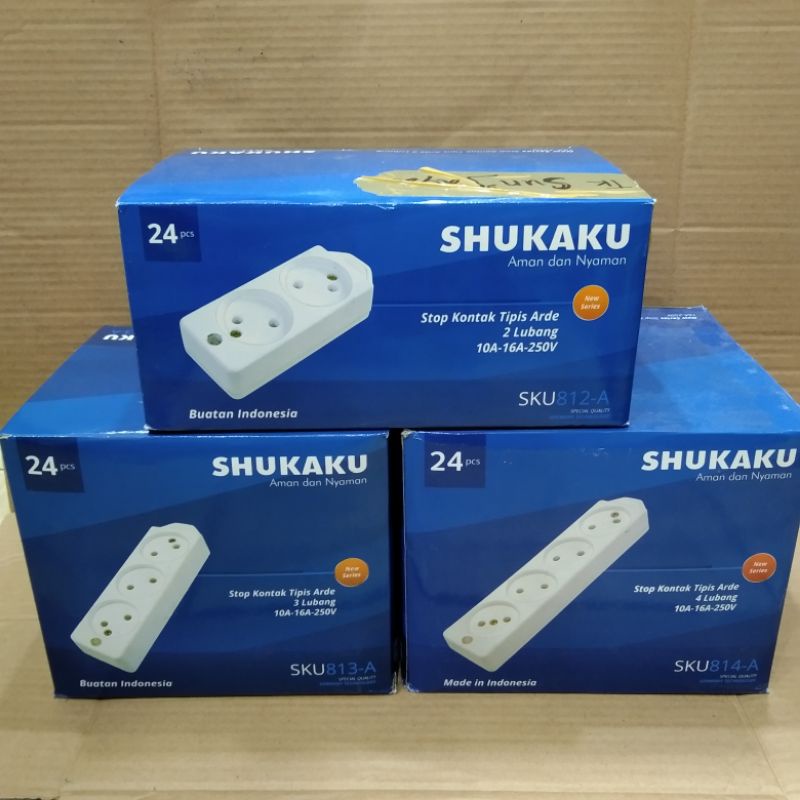 Stop Kontak SHUKAKU Tipis / Stop Kontak Gepeng Arde