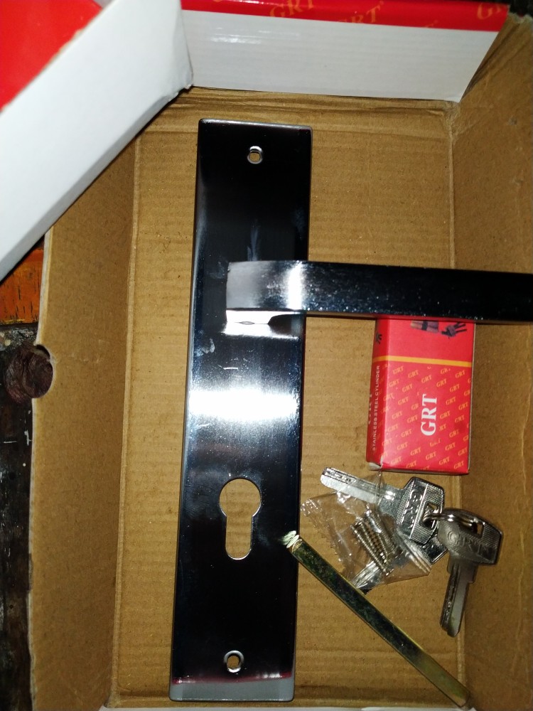 Kunci Pintu Besar Gagang Kotak Silinder Kumplit Set 25 Cm L Gagang L Handle Allegra