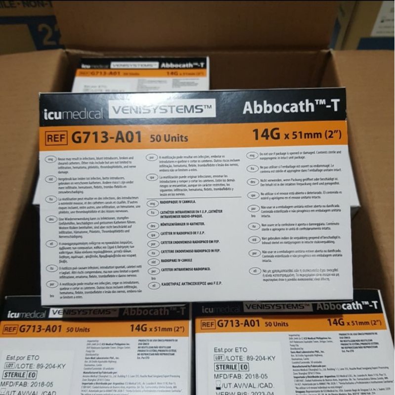 Abocath Abbot isi 50 Pcs No 14 16 18 20 22 24 26 Abbocath Venisystems Abocat