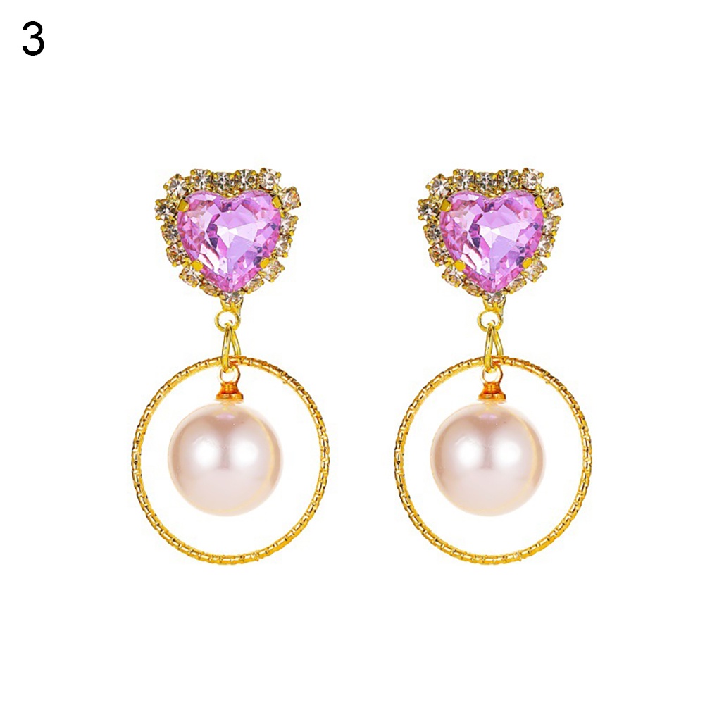 Hu Hu Hu Hu Hu Alat Bantu Pasang Kacamata♡ Anting Tusuk Gantung Panjang Hias Kristal Cubic Zirconia Imitasi Warna Gradasi Elegan Untuk Wanita