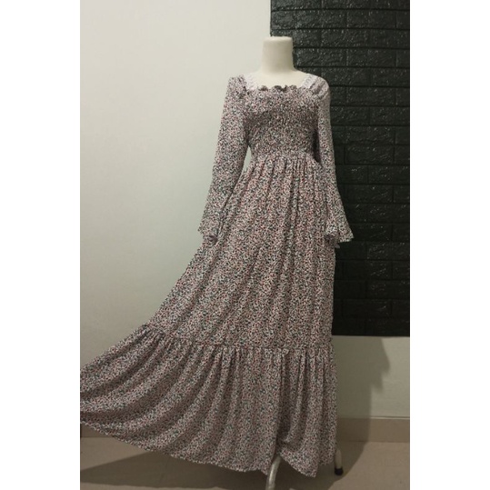 LONG DRESS CERUTY BUNGA KECIL