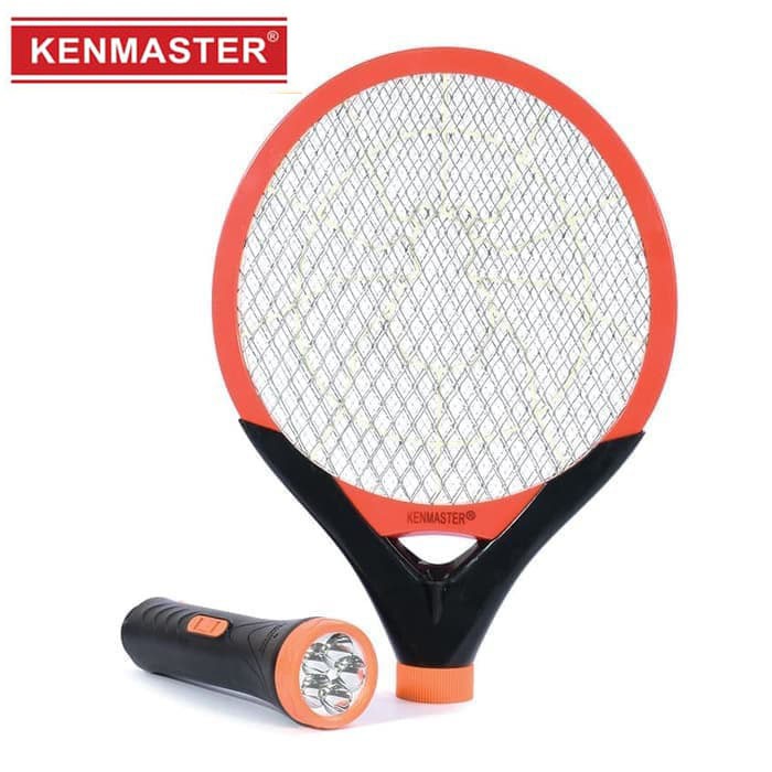 Kenmaster Mosqutto Killer Senter UV - KM-089 Raket Nyamuk Rechargeable