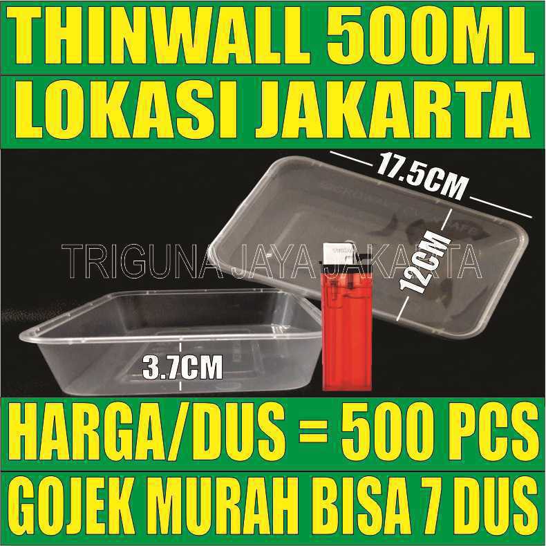 Thinwall 500ml 500pcs per dus  box tempat kotak  makanan 