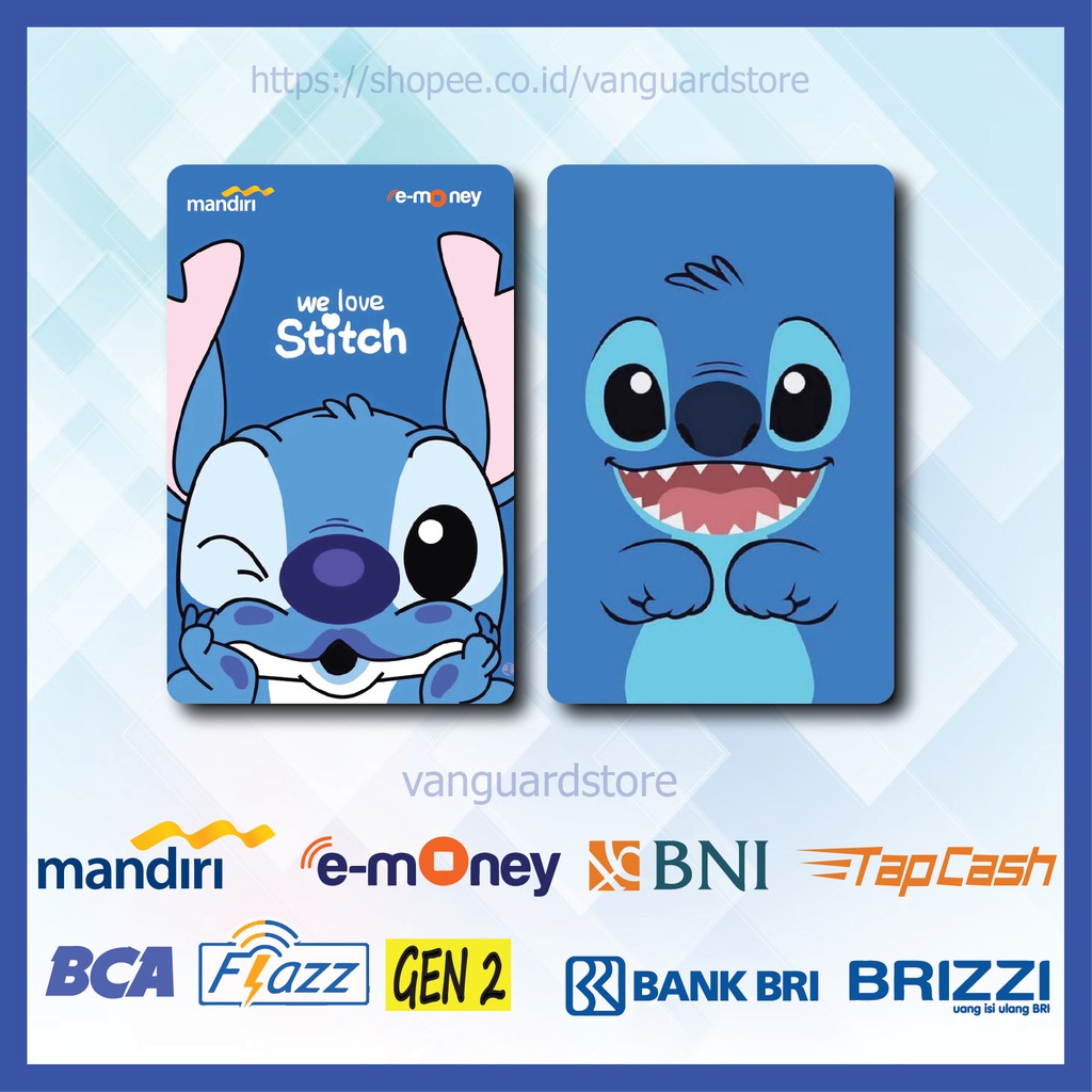 KARTU E MONEY E TOLL DISNEY LILO &amp; STITCH MOVIE 5 EMONEY MANDIRI FLAZZ TAPCASH BRIZZI BRI-2 SISI