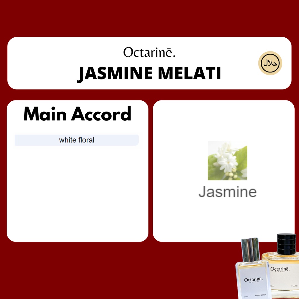 Octarine - Parfum Wanita Pria Tahan Lama Aroma Segar Bunga Melati Inspired By JASMINE MELATI | Parfume Farfum Perfume Minyak Wangi Cewek Cowok Murah Original