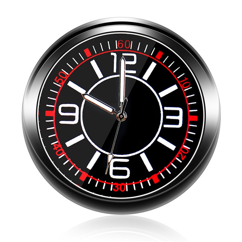 TK Car Dashboard Clock Quartz Luminous Clock Glass Mirror Automotive Clock Accessories