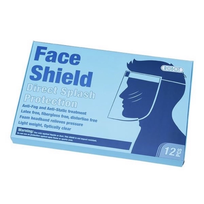 Face Shield ROBOT Direct Splash Protction isi 12Pcs Pelindung Wajah