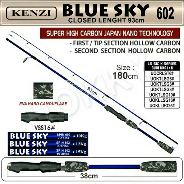 Joran Pancing Kenzi Blue Sky 602 180 cm / 20 Lbs