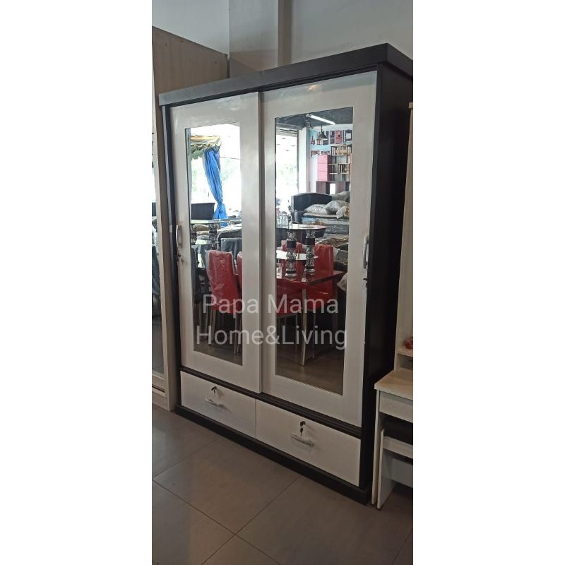 Lemari Pakaian 2 Pintu Sliding - Lemari Pakaian Tempahan - Lemari Pakaian 2 Pintu Kaca - Medan