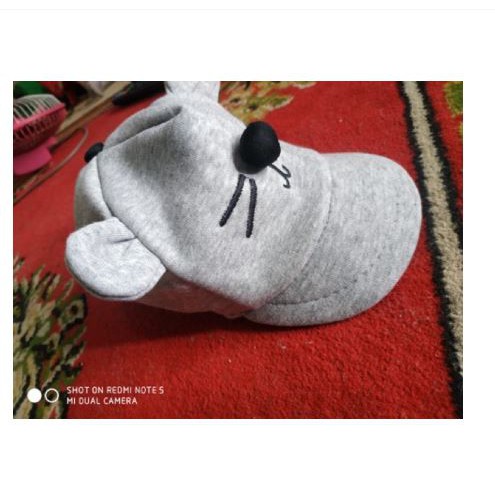 Topi Bayi Motif Kucing