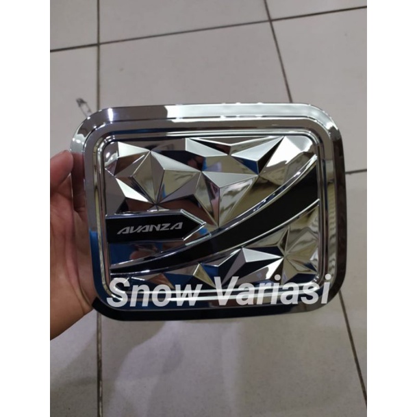 Tank cover avanza 2010 2011 tutup bensin diamond chrome