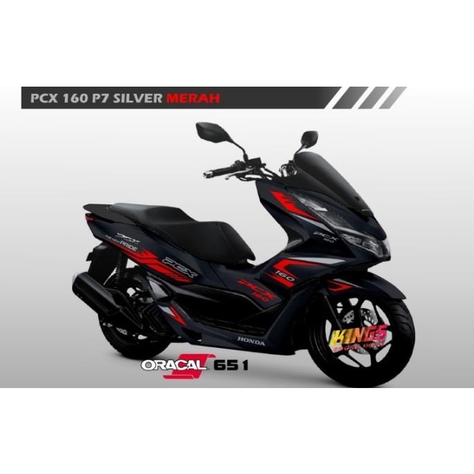Cutting Sticker Decal Cutting Stripping Honda New PCX160 PCX 160 kings-m0 Berkualitas