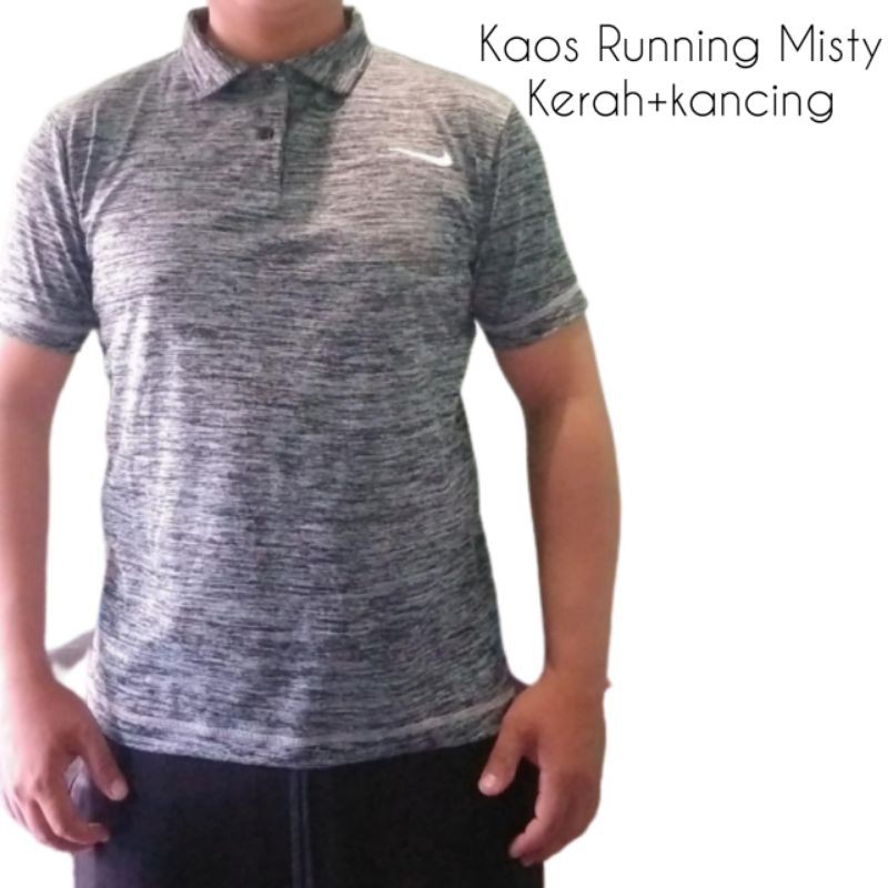 Kaos Sport/Running Kerah Kancing