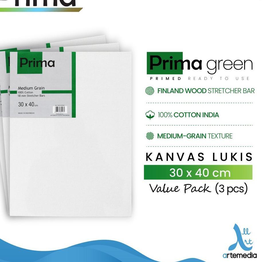 

BestSeller Kanvas Lukis Prima Green 30x40cm Value Set 3 Cotton Canvas ,,