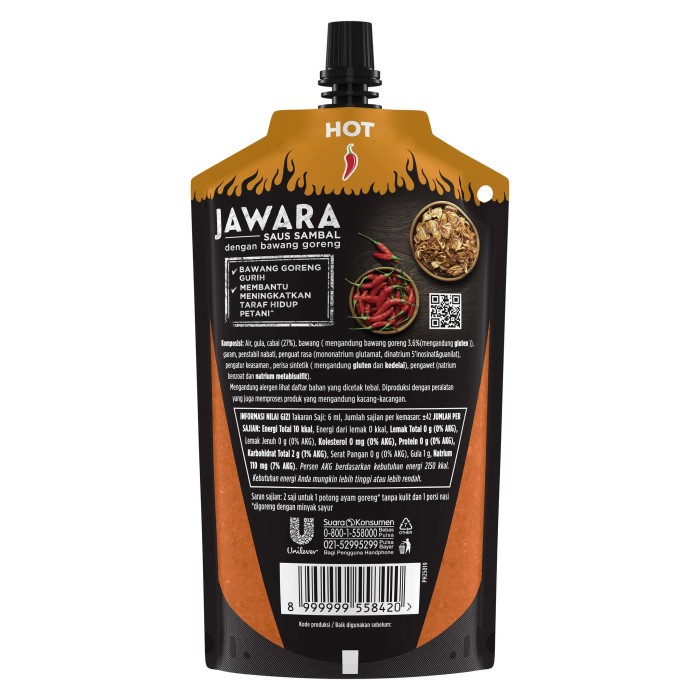 

Fe01Gg Jawara Saus Hot Pouch 250Ml Multipack F30E1F111