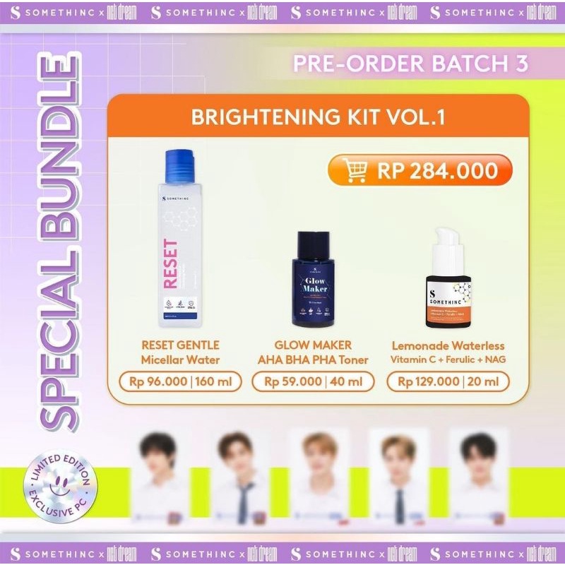 [ READY STOCK ]Sharing Somethinc x NCT Dream jelly cleanser, reset micellar water, pc renjun chenle 