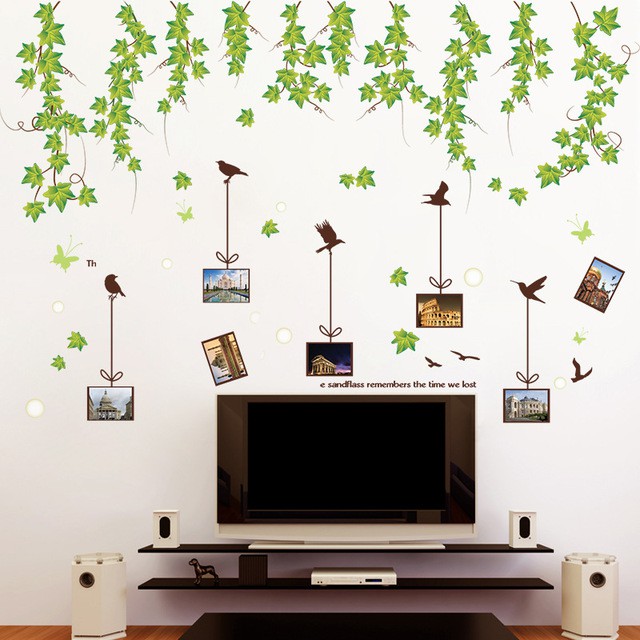 Reliza Wall Sticker Renda Hijau Bingkai Foto Stiker Dinding LDR8331