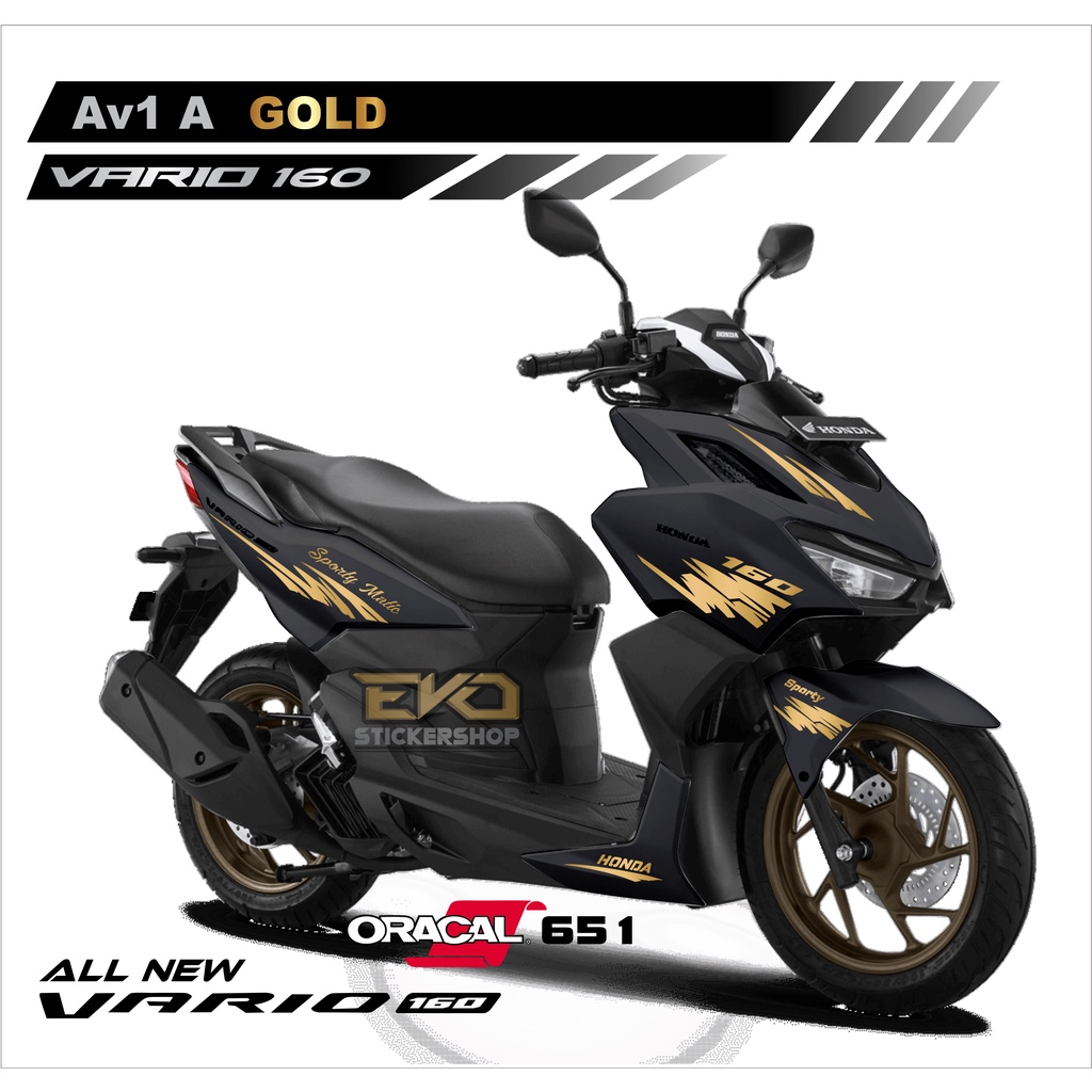 STIKER VARIO 160 NEW CUTTING STICKER VARIO HITAM AV1