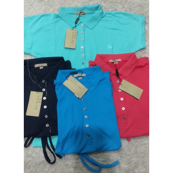 Kaos kerah wanita ORI Burberry Made in Turkey Quality premium