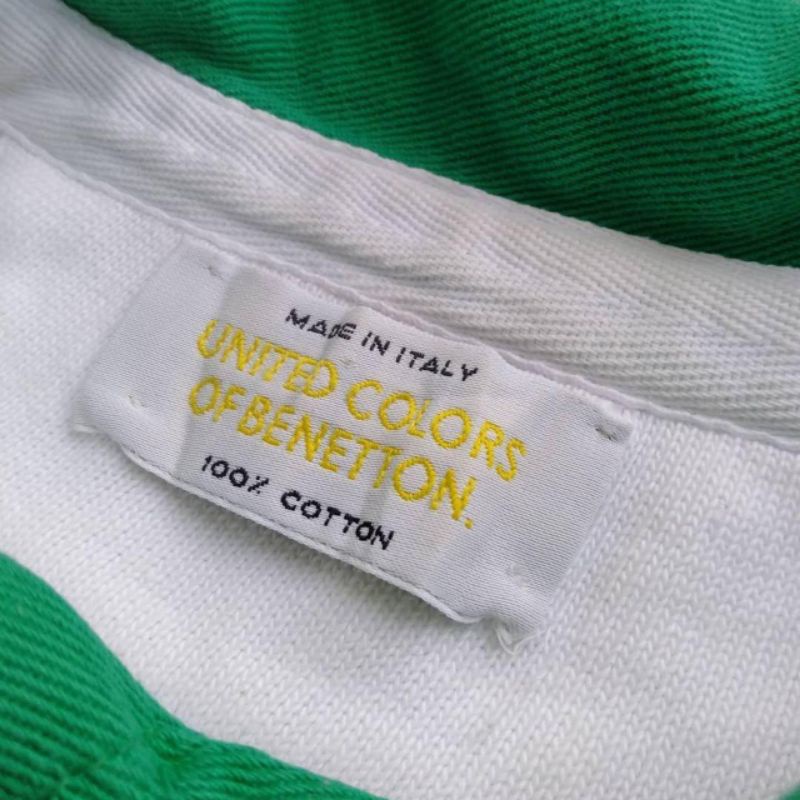 80's Vintage United Colour of Benetton Rugby Shirt in green.