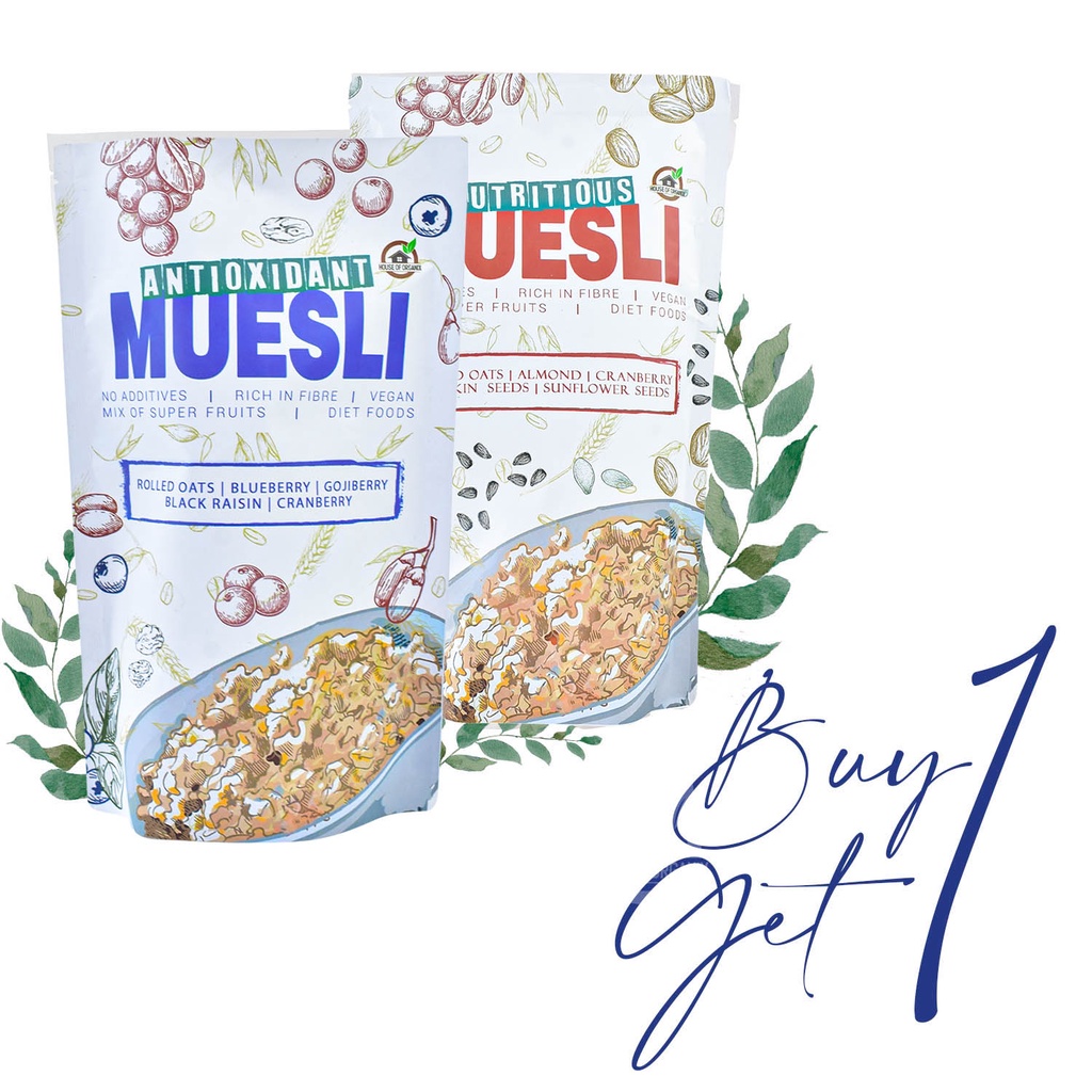 

BUY 1 GET 1 - 8 Varian Muesli 500 Gr ( Varian RANDOM )