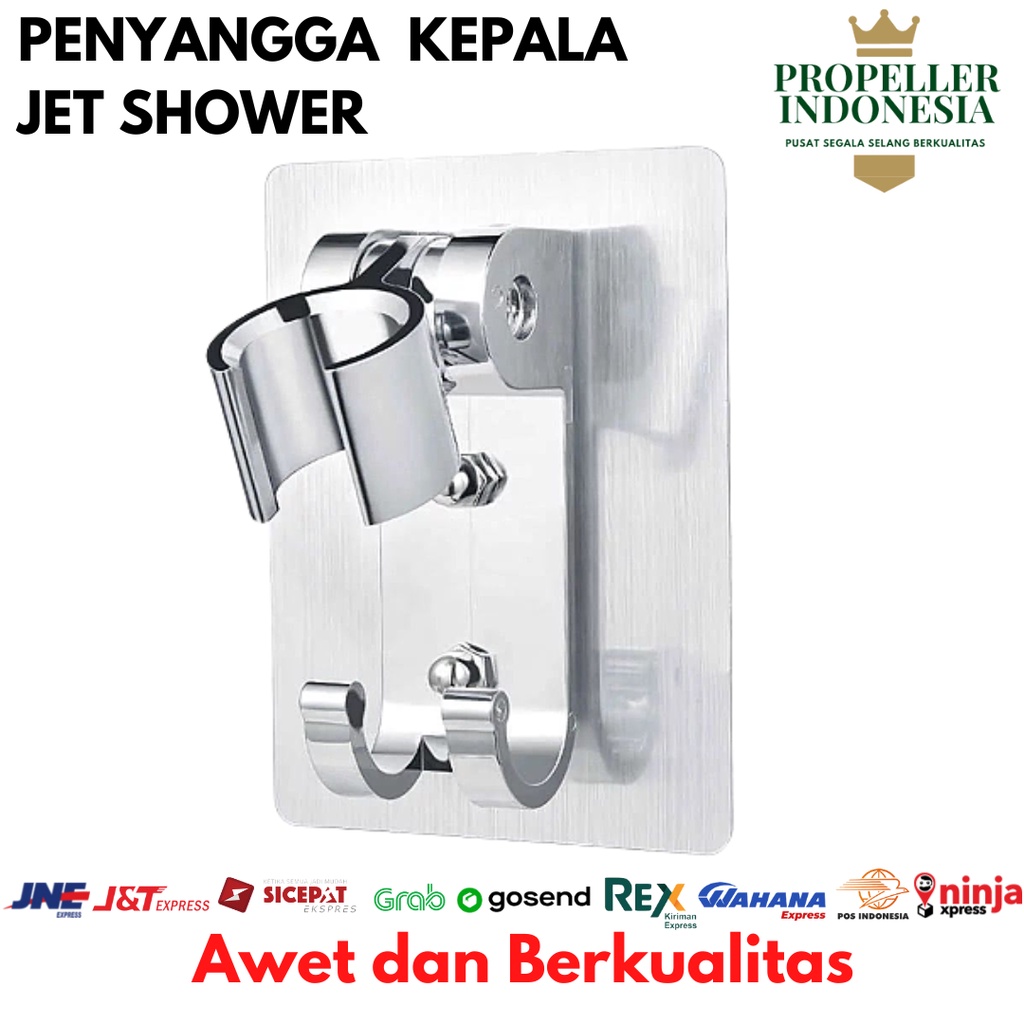 Dudukan Penyangga Shower Bidet Gantungan Kepala Shower Tempel