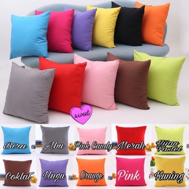 Sarung Bantal Sofa / Cushion Cover Polos