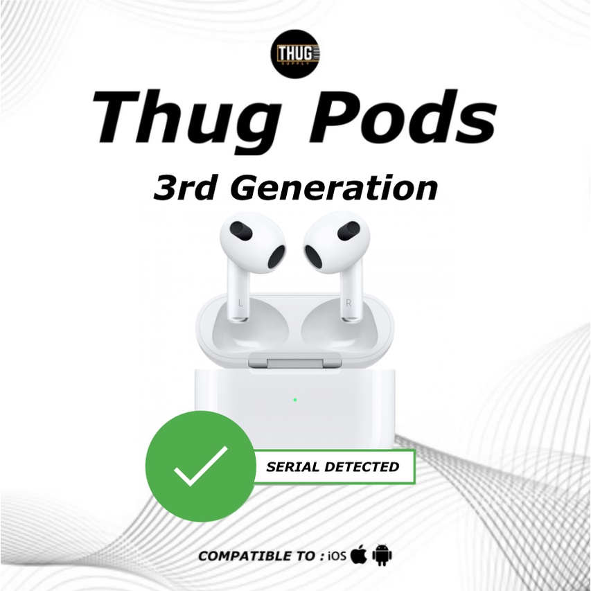 THUG PODS 3 RD GEN for android iphone headset bluetooth wireless earphone headphone the stuff 2 pro serial