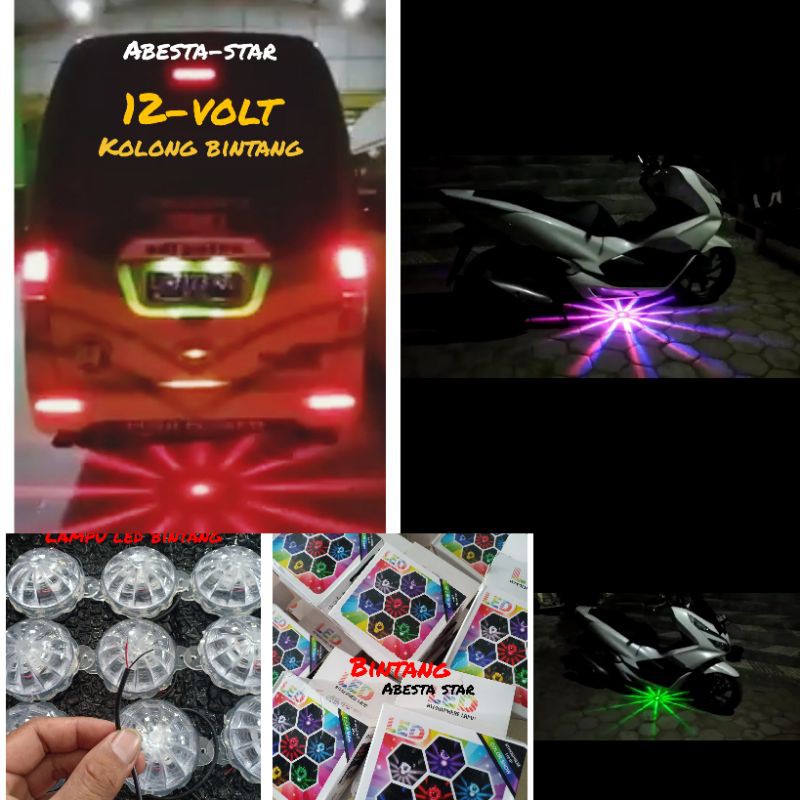lampu kolong bintang rgb variasi mobil motor 12volt led modul kolong flash strobo kedip