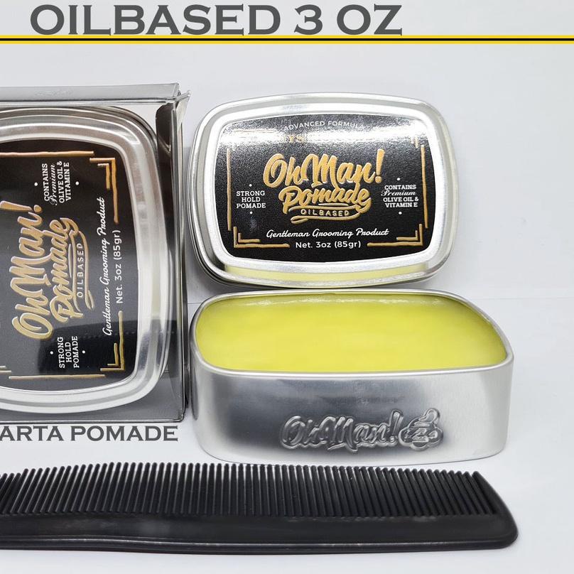 ◄ Oh Man Pomade Mystic Gold 3oz (Ukuran Besar) Strong Hold Oilbased Free Sisir ♘