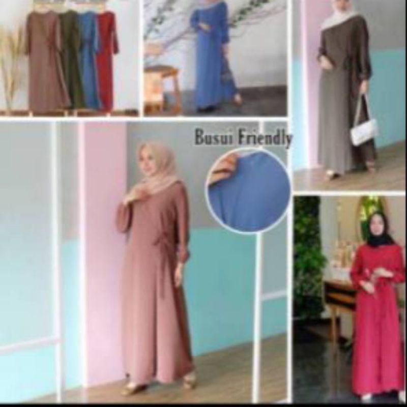 Gunand maxi dress fashion muslim remaja wanita