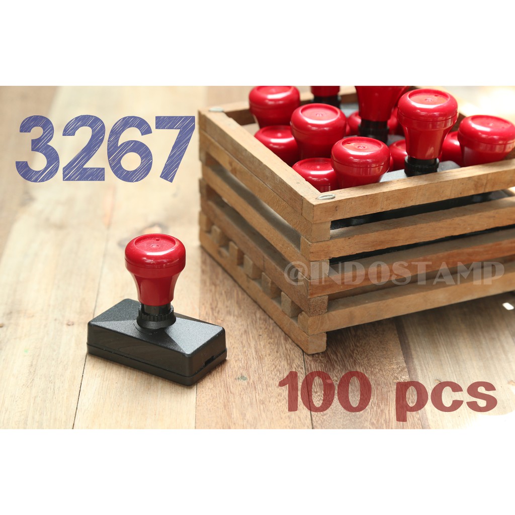 

gagang stempel 3267 100pcs flash stamp 32mm 67mm original indostamp murah