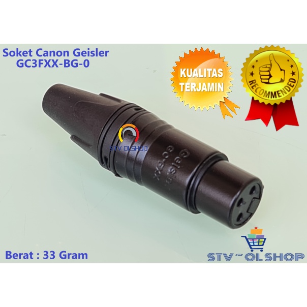 Soket Canon Geisler / Jack XLR Female / Soket Mic