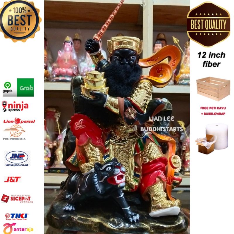 patung dewa rejeki hantatkong zhao gong ming uk 12 inch