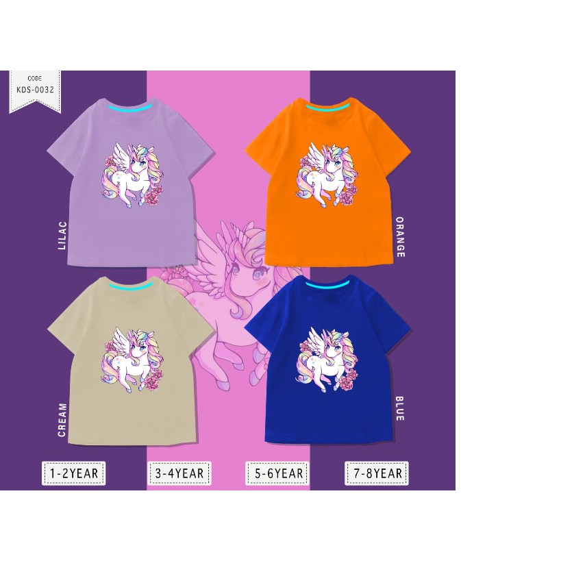 Baju Anak Unicorn Kuda / Kaos Distro DTF Anak Laki Laki dan Perempuan / Unisex / Motif kartun