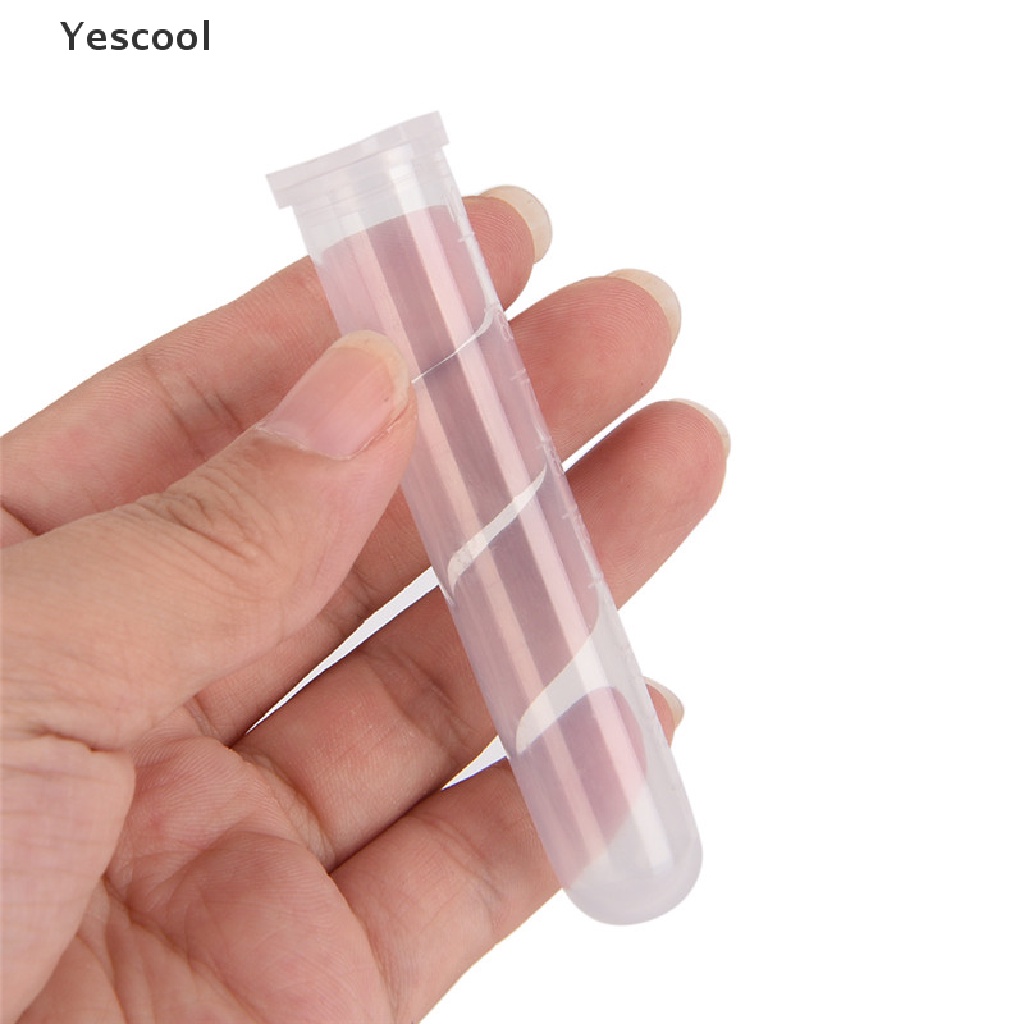 Yescool 10pcs Tabung Sentrifugal Mikro 10ml Bahan Plastik Transparan Dengan Tutup snap