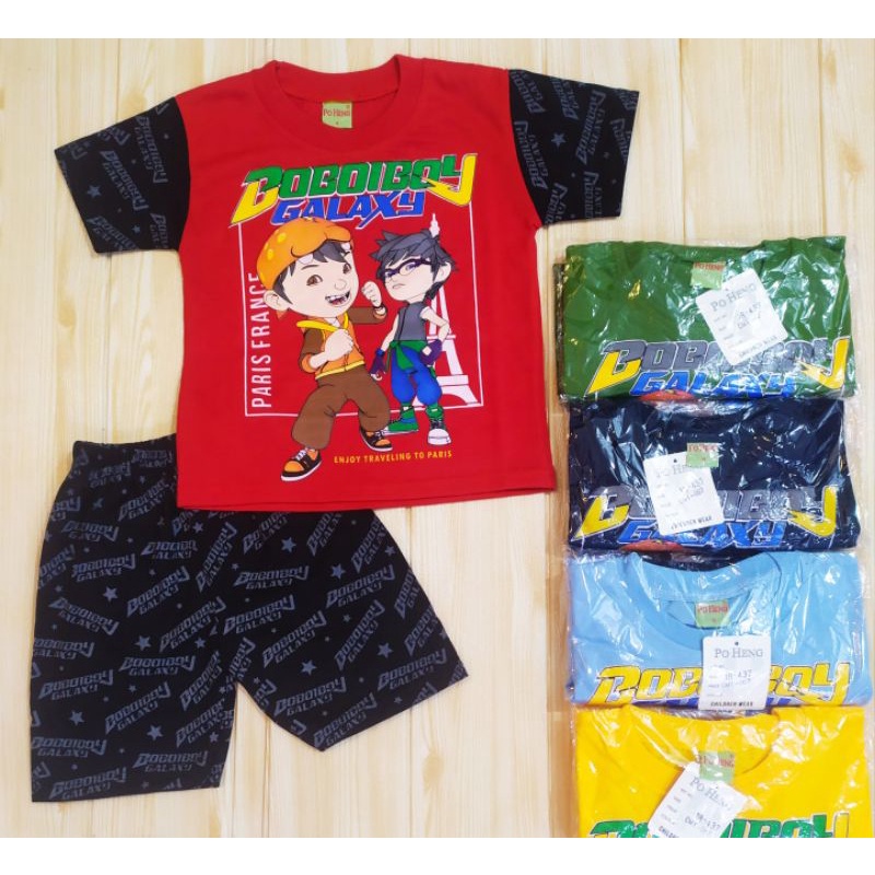 SETELAN BOBOIBOY PREMIUM-SUPERHERO-BAJU ANAK RIKO POP IT/promo-Boboiboy kombinasi