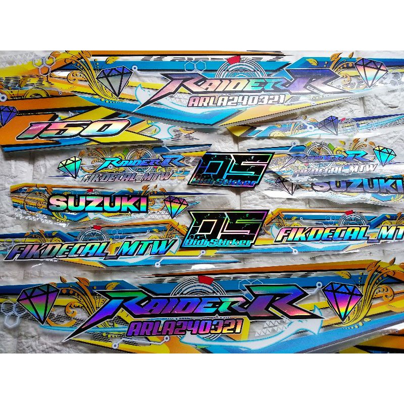 STRIPING TRANSPARAN HOLOGRAM SATRIA FU FACELIFT COSTUM KEREN 1290 II STRIPING SATRIA FU VARIASI