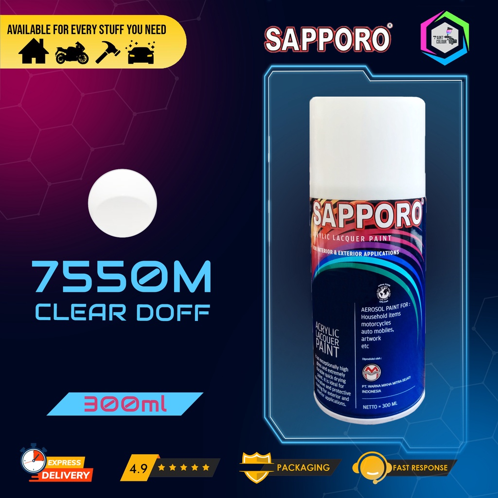 Cat Semprot SAPPORO Paint- 7550M SAPPORO SAPPORO CLEAR DOFF*