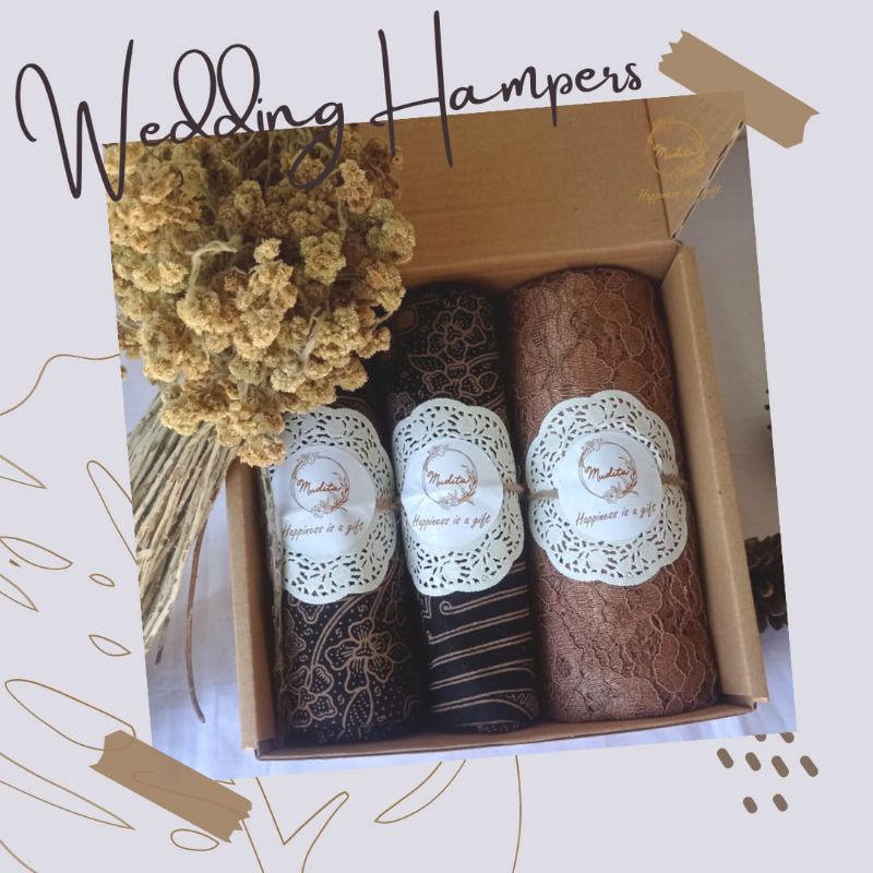 WEDDING HAMPERS/KADO NIKAH/HAMPERS KAIN BATIK COUPLE/KADO NIKAH KAIN BATIK/KADO MURAH/HAMPERS MURAH